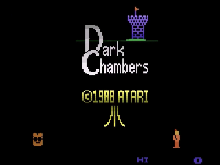 Dark Chambers title screen for Atari 2600